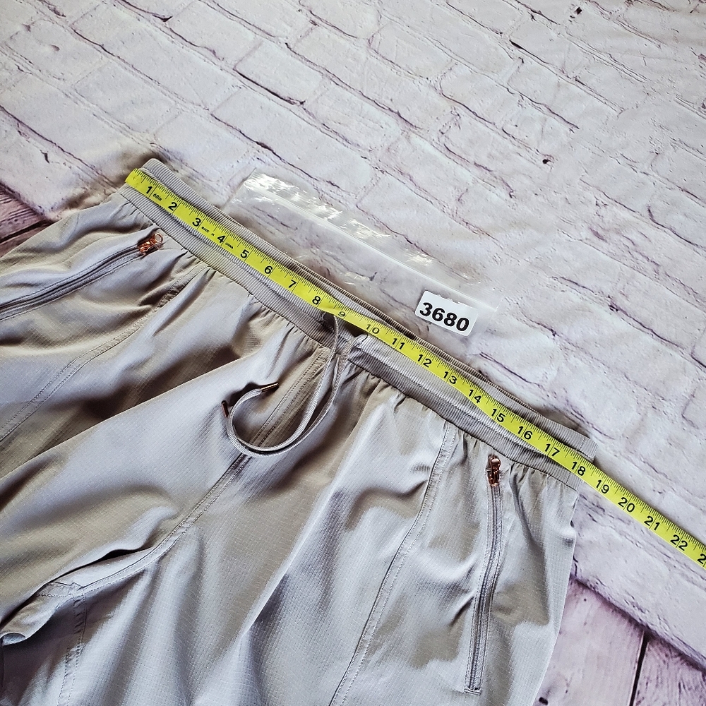Lightweight Jogger Pants Pull-on Elastic Waist Zip Pockets Drawstring Nylon 2XL - Picture 8 of 11